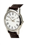 Tissot T Classic Dream White Dial Brown Leather Strap Watch for Men - T033.410.16.013.01