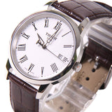 Tissot T Classic Dream White Dial Brown Leather Strap Watch for Men - T033.410.16.013.01