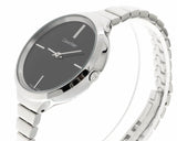 Calvin Klein Lively Black Dial Silver Steel Strap Watch for Women - K4U23121