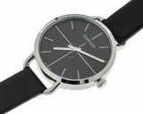 Calvin Klein Even Black Dial Black Leather Strap Watch for Women  - K7B231CZ