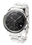 Calvin Klein Masculine Chronograph Black Dial Silver Steel Strap Watch for Men - K2H27104