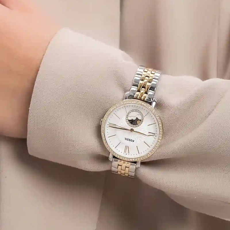 Fossil Jacqueline Gold Fossil Damenuhr Mit Datum Fossil Jacqueline