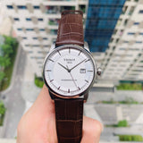 Tissot Luxury Powermatic 80 Silver Dial Brown Leather Strap Watch Untuk Pria - T086.407.16.031.00