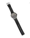 Calvin Klein Boost Black Dial Black Leather Strap Watch for Men - K7Y214CL