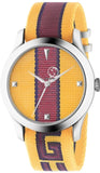 Gucci G Timeless Quartz Yellow & Purple Dial Yellow & Purple NATO Strap Watch For Men - YA1264069