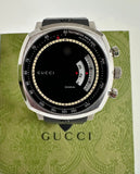 Gucci Grip Chronograph Black Dial Black Rubber Strap Watch For Men - YA157301