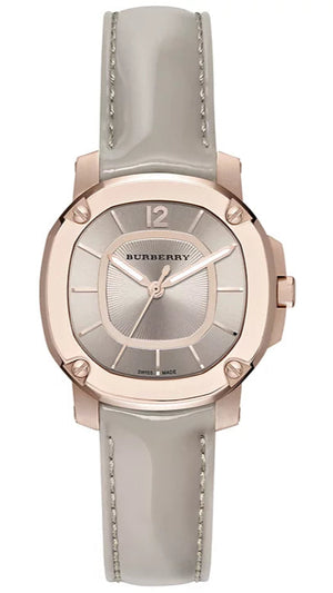 Burberry The Britain Gray Dial Gray Leather Strap Watch for Women - BBY1718