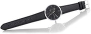 Tommy Hilfiger Brooklyn Black Dial Black Leather Strap Watch for Men - 1791509