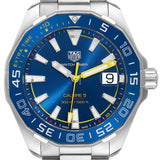 Tag Heuer Aquaracer Caliber 5 Match Timer Shinji Kagawa Edition Blue Dial Silver Steel Strap Watch for Men - WAY201H.BA0927