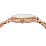 Michael Kors Runway Three-Hand Silver Dial Rose Gold Steel Strap Watch for Women - MK7473