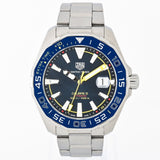 Tag Heuer Aquaracer Caliber 5 Match Timer Shinji Kagawa Edition Blue Dial Silver Steel Strap Watch for Men - WAY201H.BA0927