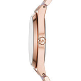 Michael Kors Channing Quartz Mother of Pearl Pink Dial Two Tone Steel Strap Watch For Women - MK6652