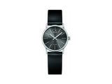 Calvin Klein Minimal Black Dial Black Leather Strap Watch for Women - K7622107