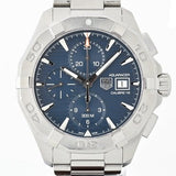 Tag Heuer Aquaracer Automatic Chronograph Blue Dial Silver Steel Strap Watch for Men - CAY2112.BA0927