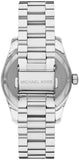 Michael Kors Lexington Three-Hand Pink Dial Silver Steel Strap Watch For Women - MK7443