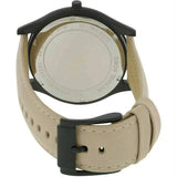 Michael Kors Slim Runway Black Dial Beige Leather Strap Watch For Men - MK8510