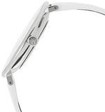 Calvin Klein Rise White Grey Dial White Leather Strap Watch for Women - K7A231L6