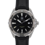 Tag Heuer Aquaracer Quartz Black Dial Black Rubber Strap Watch for Men -  WBD1110.FT8021