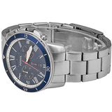 Fossil Grant Sport Chronograph Blue Dial Silver Steel Strap Watch for Men - FS5238