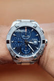 Tag Heuer Aquaracer Automatic Chronograph Blue Dial Silver Steel Strap Watch for Men - CAY2112.BA0927