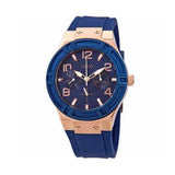 Guess Jet Setter Analog Quartz Blue Dial Blue Rubber Strap Watch For Women - W0571L1