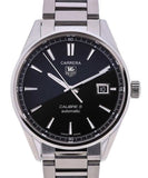 Tag Heuer Carrera Automatic Black Dial Silver Steel Strap Watch for Men - WAR211A.BA0782