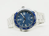 Tag Heuer Aquaracer Calibre 5 Automatic Blue Dial Silver Steel Strap Watch for Men - WAK2111.BA0830