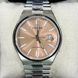 Citizen x Pantone Automatic Warm Sand Dial Silver Steel Strap Watch For Men - NJ0158-89Y