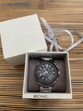 Michael Kors Brecken Chronograph Black Dial Silver Steel Strap Watch For Men - MK8847