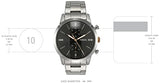 Fossil Townsman Chronograph Grey Dial Silver Steel Strap Watch for Men - FS5407