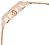 Guess Whisper Silver Dial Rose Gold Mesh Bracelet Watch for Women - W1084L3