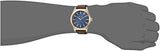 Armani Exchange Nico Quartz Blue Dial Brown Leather Strap Watch For Men - AX2334