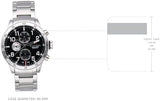 Tommy Hilfiger Cool Sport Multifunction Black Dial Silver Steel Strap Watch for Men - 1791141