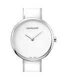 Calvin Klein Seduce White Dial Two Tone Steel Strap Watch for Women - K4E2N116