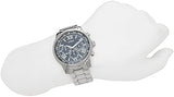 Guess Horizon Chronograph Quartz Blue Dial Silver Steel Strap Watch for Men - W0379G3