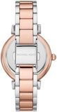 Michael Kors Abbey Three-Hand White Dial Two Tone Steel Strap Watch for Women - MK4616