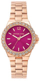 Michael Kors Lennox Analog Pink Dial Rose Gold Steel Strap Watch For Women - MK7396