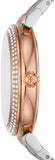 Michael Kors Abbey Three-Hand White Dial Two Tone Steel Strap Watch for Women - MK4616