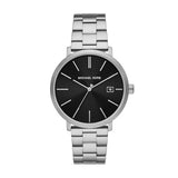 Michael Kors Blake Quartz Black Dial Silver Steel Strap Watch for Men - MK9133