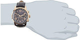 Guess Horizon Chronograph Blue Dial Blue Leather Strap Watch For Men - W0380G5