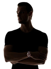 Burberry City Chronograph Black Dial Black Leather Strap Watch for Men - BU9803