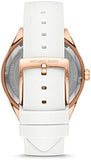 Michael Kors Oversized Sport Quartz White Dial White Rubber Strap Watch For Women - MK6945