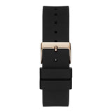 Guess Venus Diamonds Black Dial Black Rubber Strap Watch for Women - GW0118L2