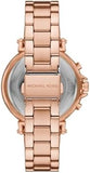 Michael Kors Maren Chronograph Rose Gold Dial Rose Gold Steel Strap Watch for Women - MK7494