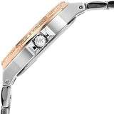 Michael Kors Lennox Three Hand Quartz Silver Dial Two Tone Steel Strap Watch For Women - MK6989