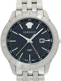 Versace Univers Analog Black Dial Silver Steel Strap Watch for Men - VEBK00418