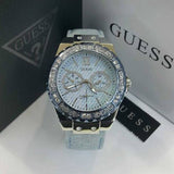 Guess Limelight Quartz Blue Dial Blue Leather Strap Watch For Men - W0775l1