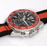 Tag Heuer Formula 1 McLaren Limited Edition Quartz Chronograph Black Dial Two Tone NATO Strap Watch for Men - CAZ1112.FC8188