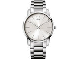 Calvin Klein City Silver Dial Silver Steel Strap Watch for Men - K2G2G146