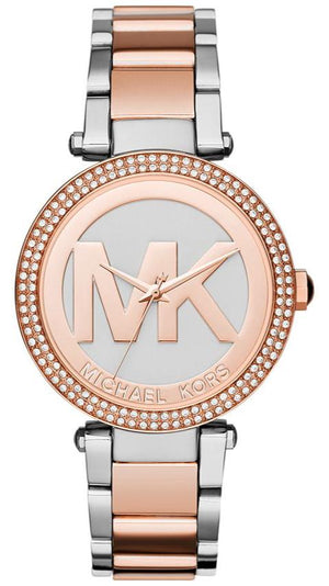 Michael Kors Parker Gold Dial Two Tone Steel Strap Watch for Women - MK6314